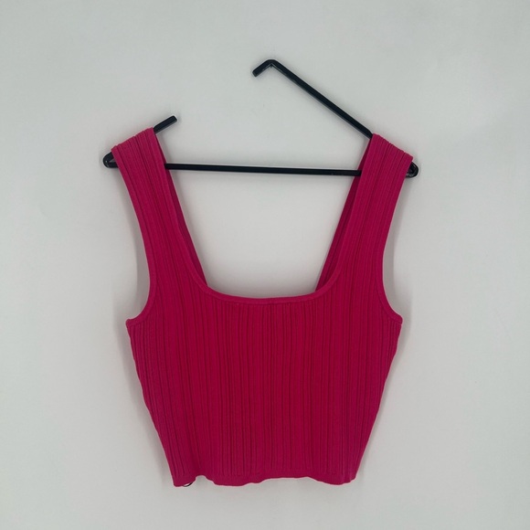 H&M Rib Knit Square Neck Crop Top - Picture 1 of 5